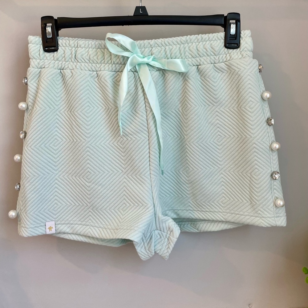 Simply Southern Light Teal Quilted Women's Shorts